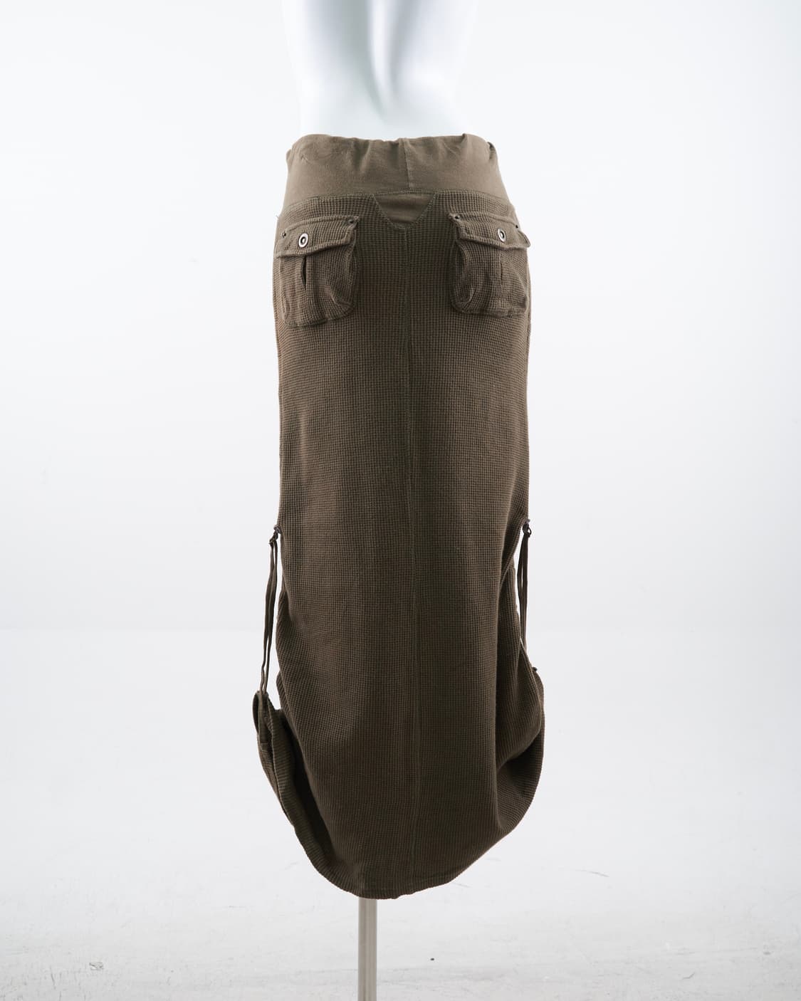 G.O.A 사이드 스트랩 셔링 디테일 롱 스커트 상품이미지2