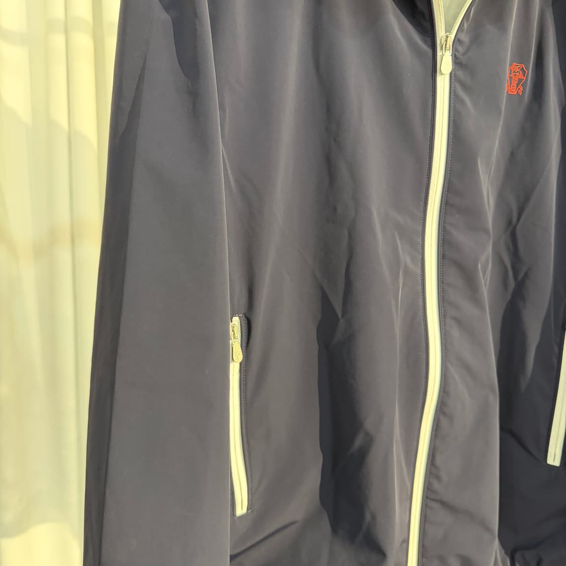 (2XL) 브루넬로 쿠치넬리 로고 본디드 나일론 후드 자켓 상품이미지4