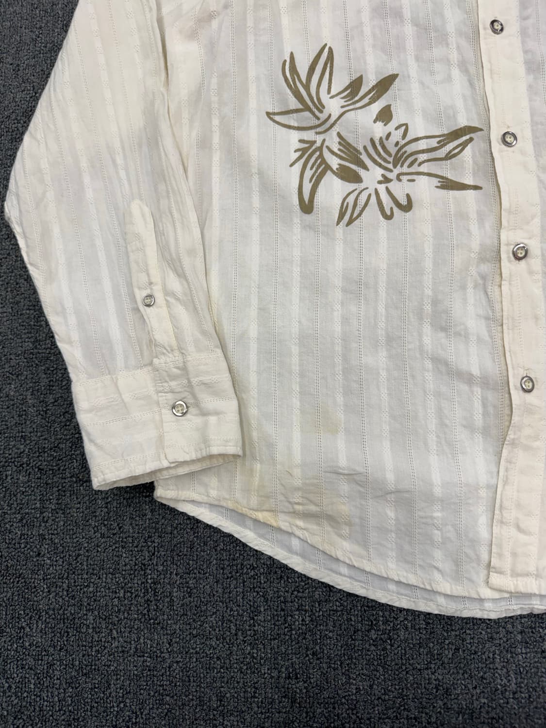 XL)Fore Fornt 빈티지 패턴 프린팅 긴팔셔츠 상품이미지3