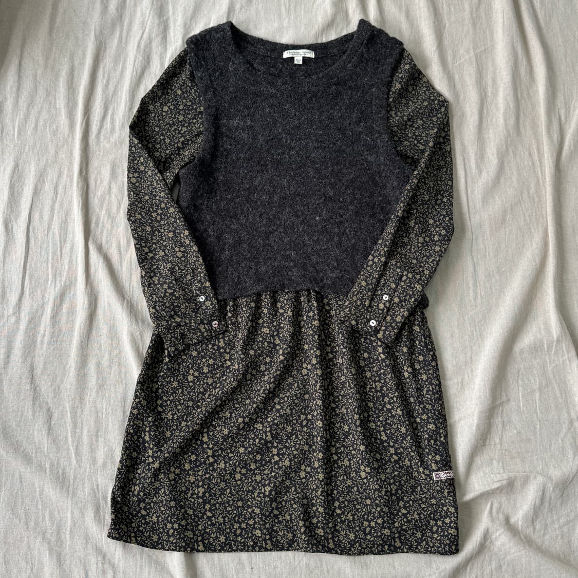 써스데이아일랜드 믹스 니트 원피스 S 상품이미지1