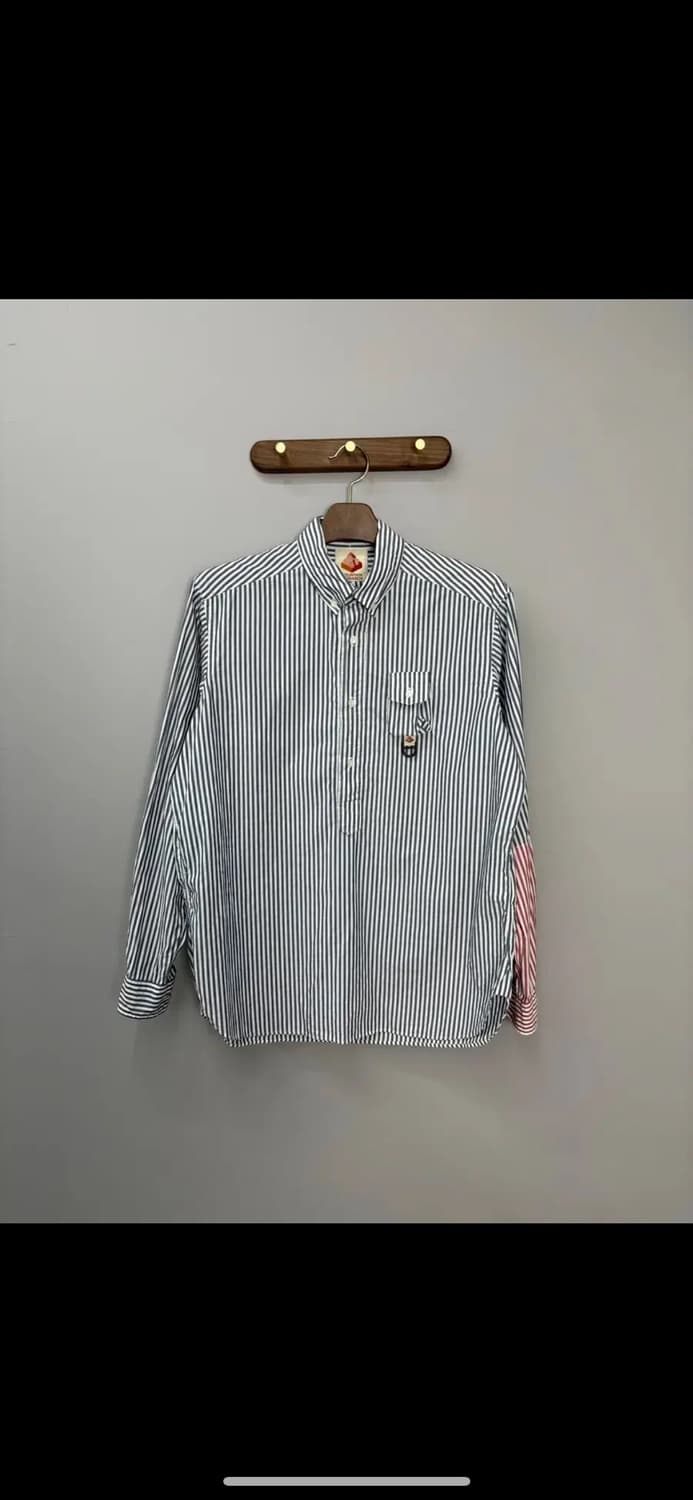 마운틴리서치 배색 스트라이프 아노락 셔츠 H1640 상품이미지2