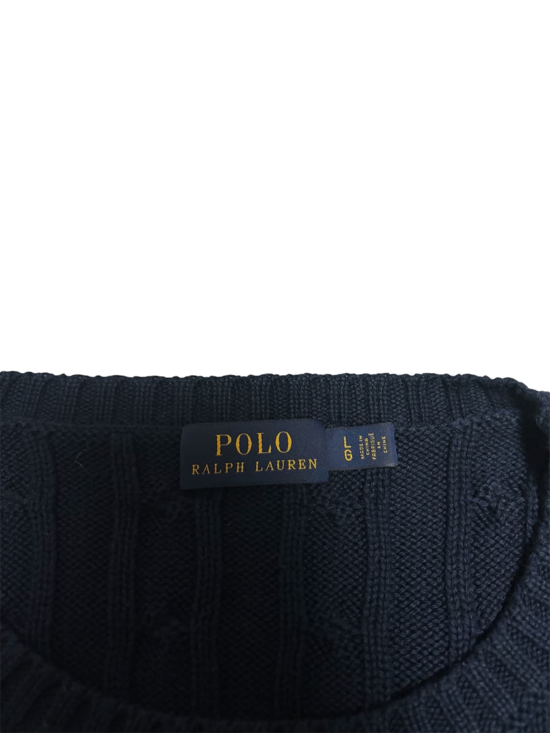 [정품] 폴로 랄프로렌 네이비 케이블 꽈배기 니트 L 상품이미지4