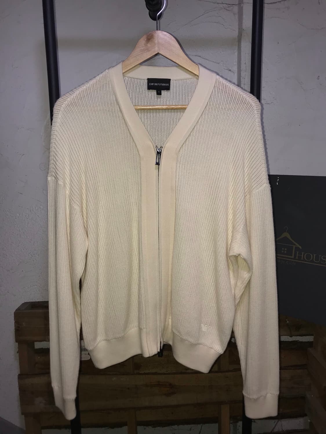 Armani White Knit Zip-up 상품이미지5