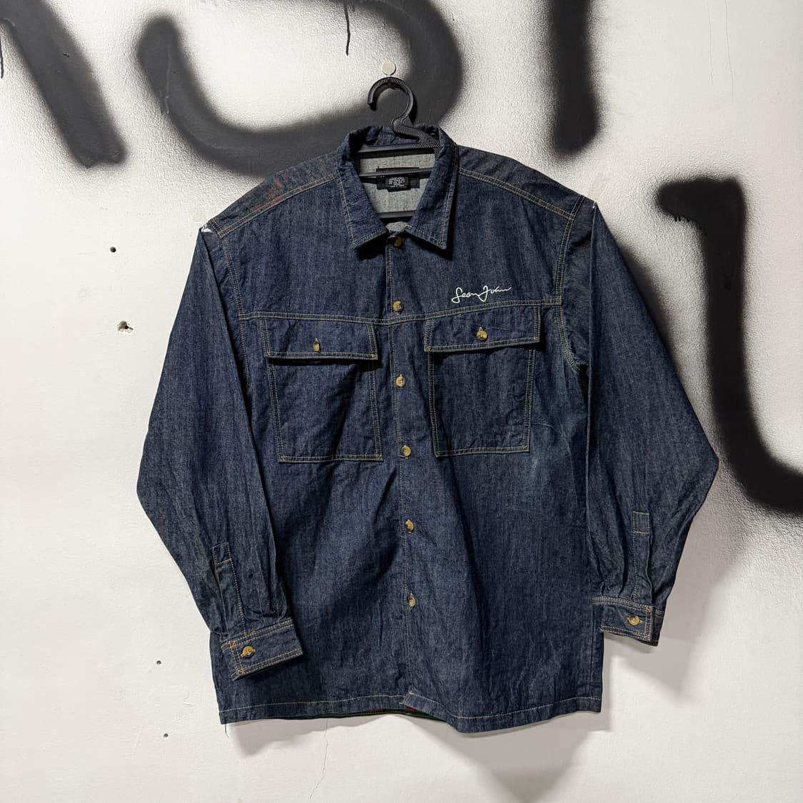 Sean John USA 션존 빅사이즈 더블 포켓 데님 자켓 상품이미지1
