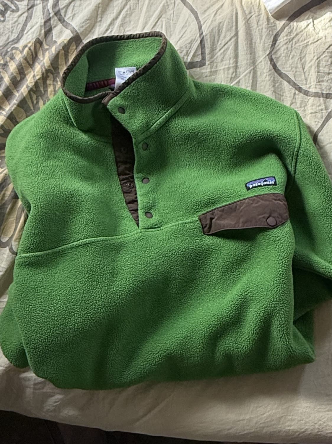 파타고니아 신칠라 스냅-T 그린/브라운 상품이미지1