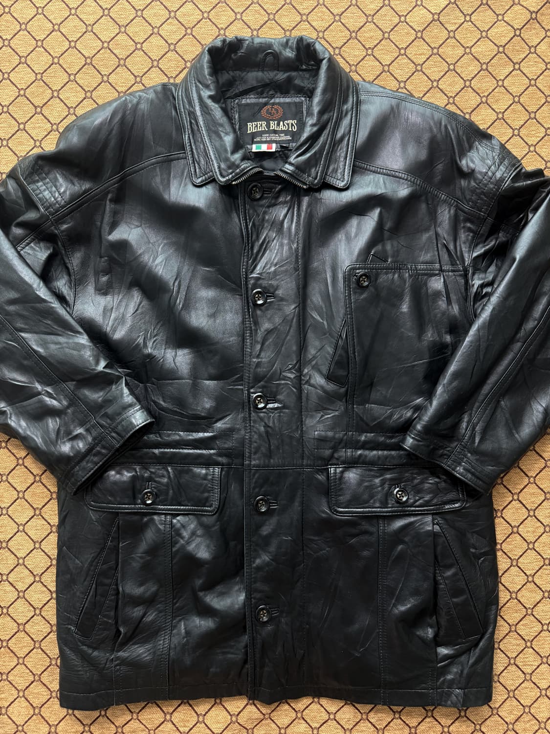 BEER BLASTS Lambskin 더블 카라 레더 자켓 상품이미지5