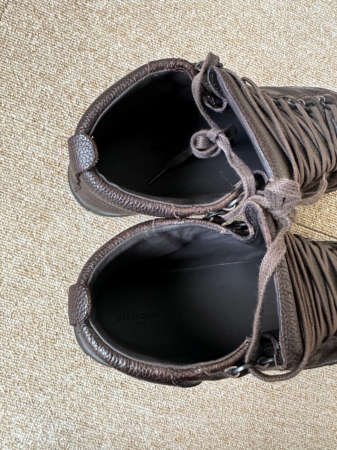 발렌시아가 아레나 다크브라운 레더 하이탑 상품이미지7