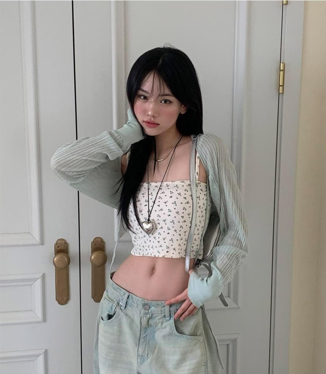 5천원급처! 모디무드 파스텔 썸머 숄 리본 볼레로 가디건 핑크 상품이미지4