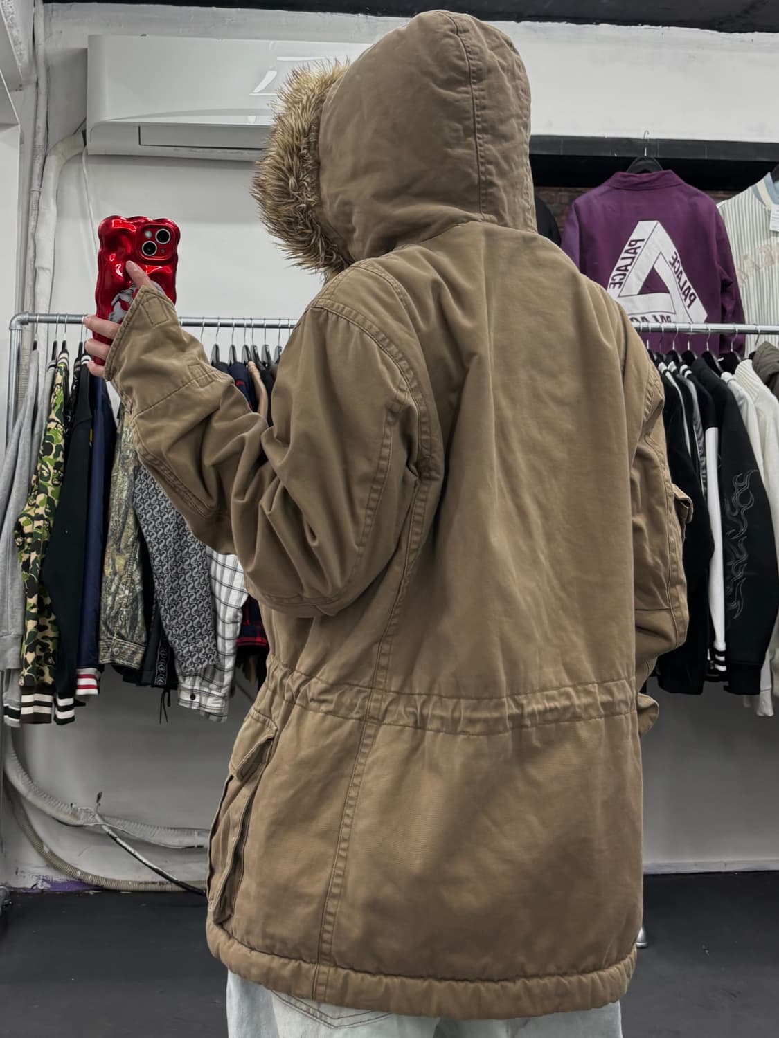 리바이스 퍼후드 베이지 야상자켓 상품이미지5