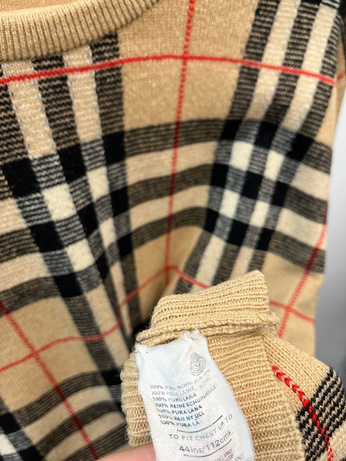 여) 버버리 체크 울니트  상품이미지6