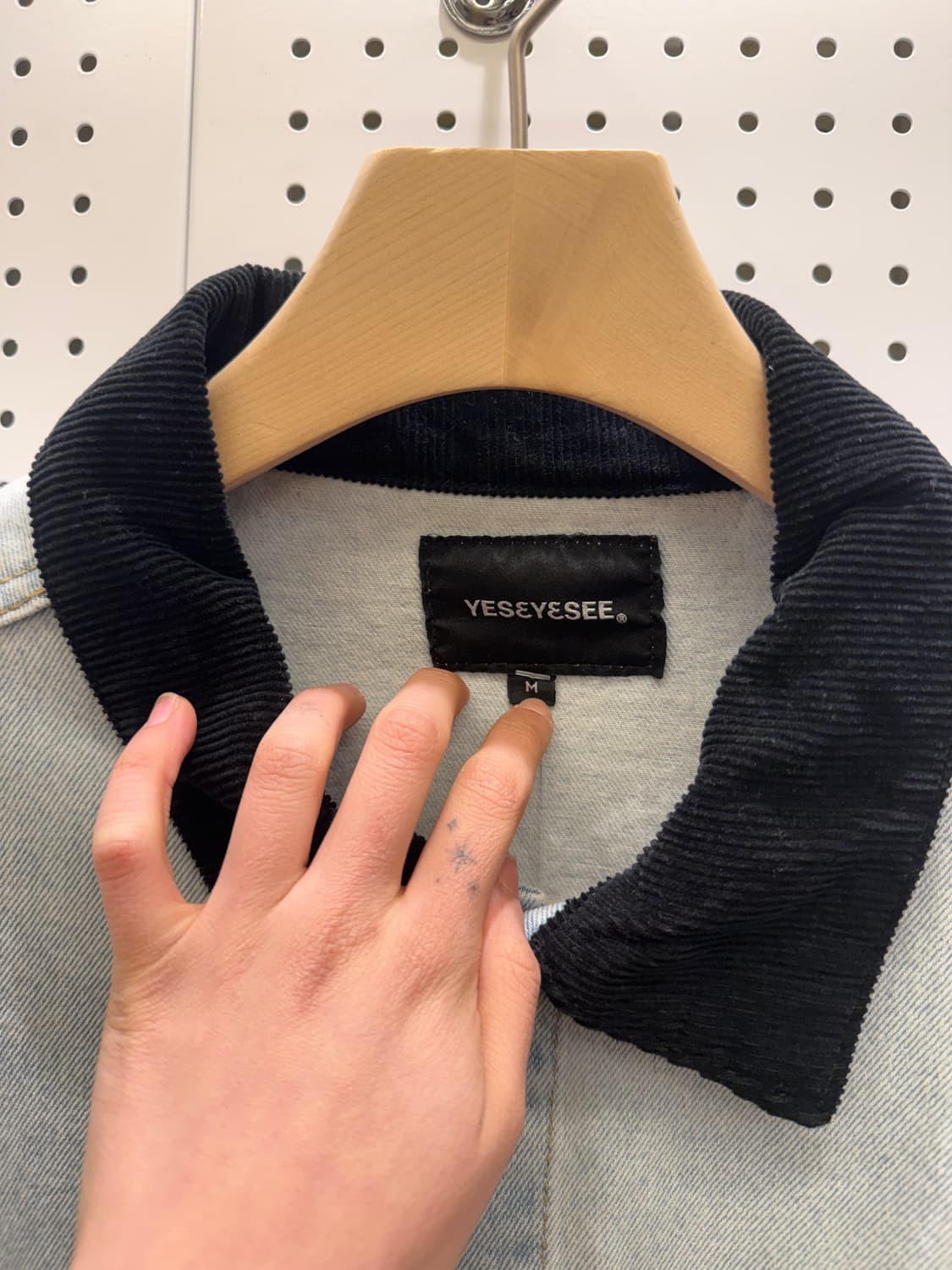 예스아이씨 코듀로이 넥 데님 자켓 U249 상품이미지4