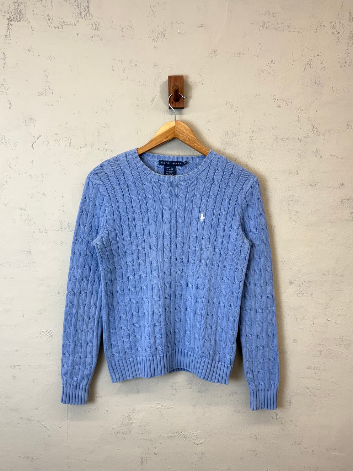 폴로랄프로렌 빈티지 하늘색 케이블 니트 상품이미지1