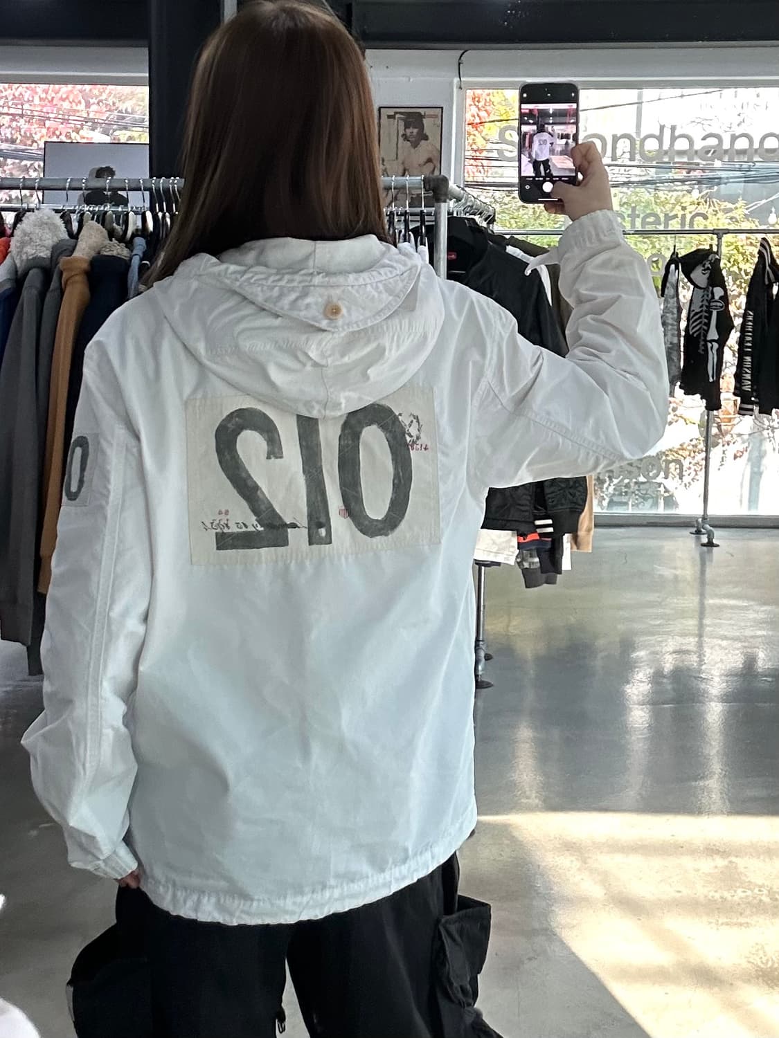 폴로 랄프로렌 USA 빅포니 코튼나일론 컴뱃자켓 화이트 상품이미지3