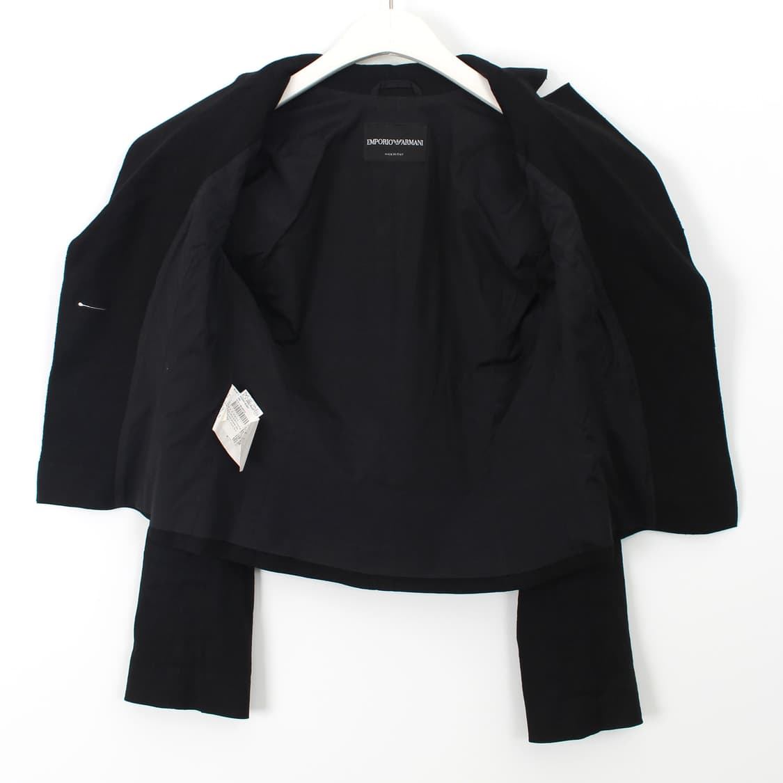 엠포리오 아르마니 ARMANI 빈티지 핀턱 자수 블랙 린넨 자켓 상품이미지9