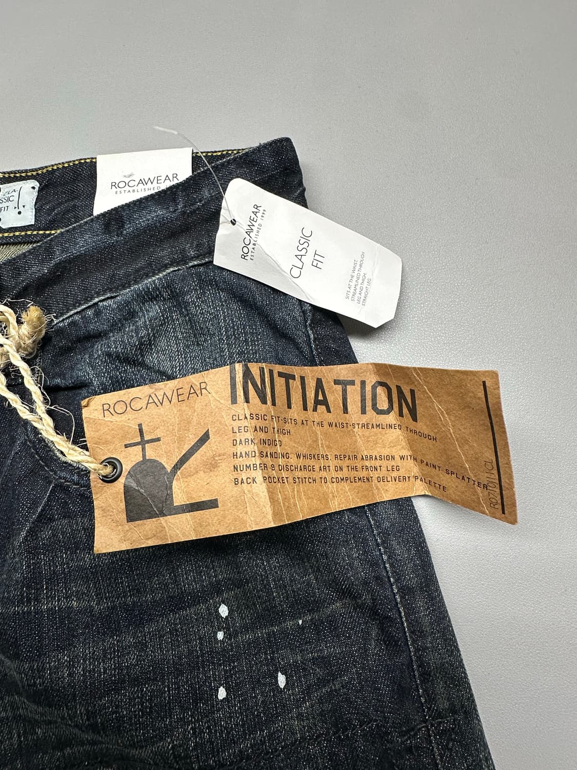 ROCAWEAR 프린팅 데미지 워싱진 상품이미지4