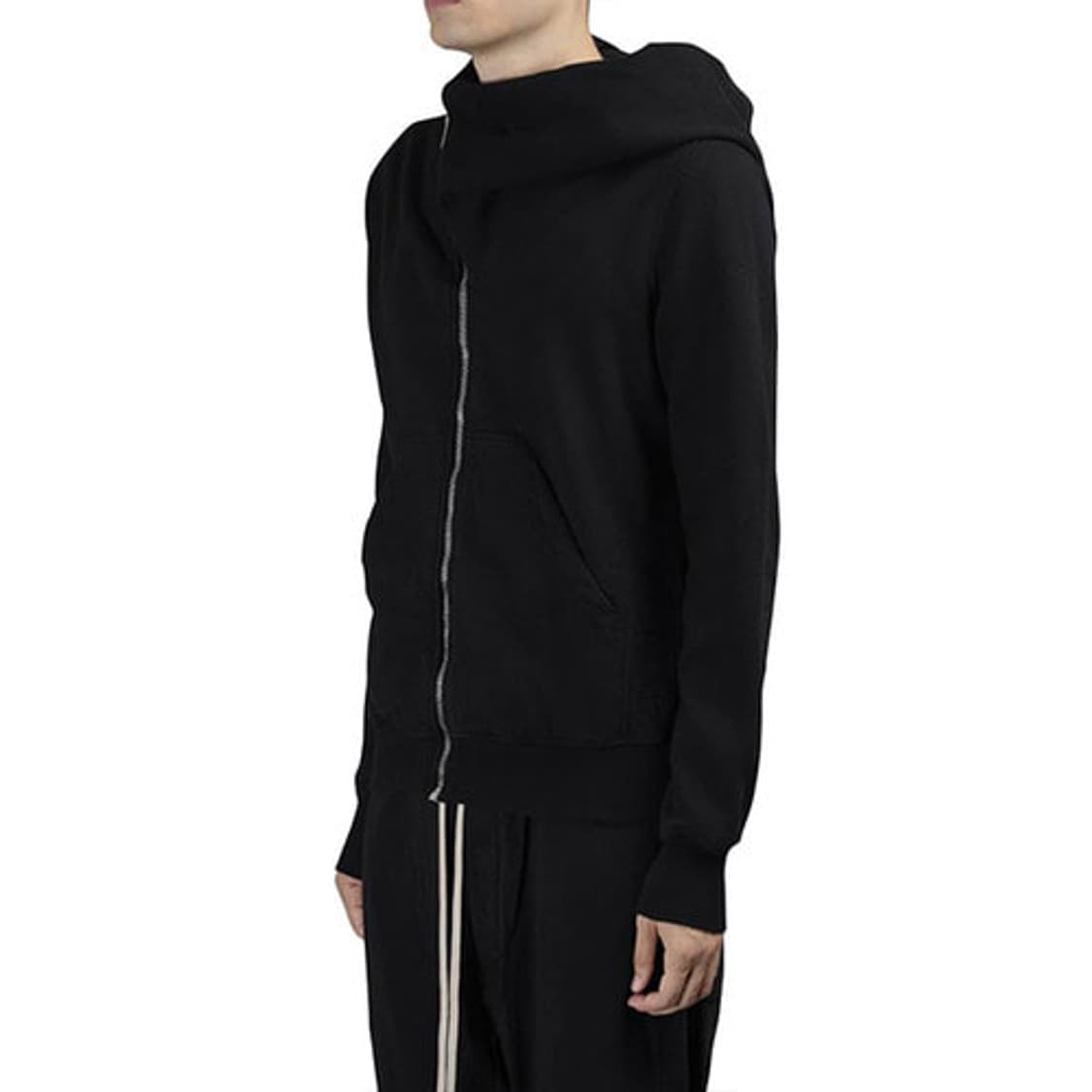 릭오웬스 17FW 다크쉐도우 마운틴 사선 후드 집업 블랙 상품이미지9