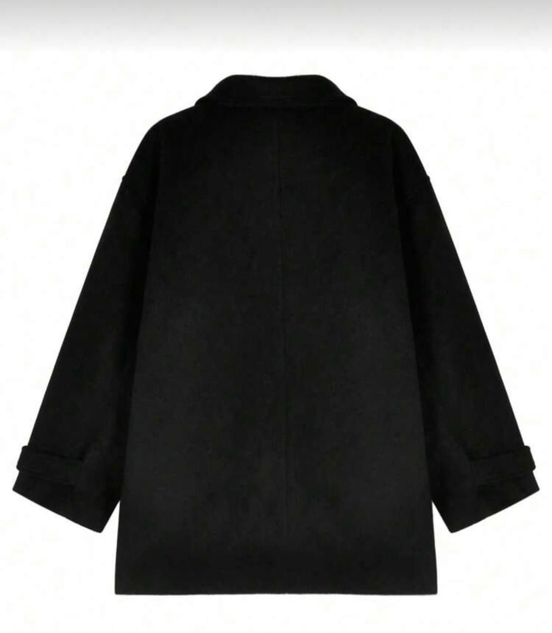 블랙 베이직 버클 코트 상품이미지3