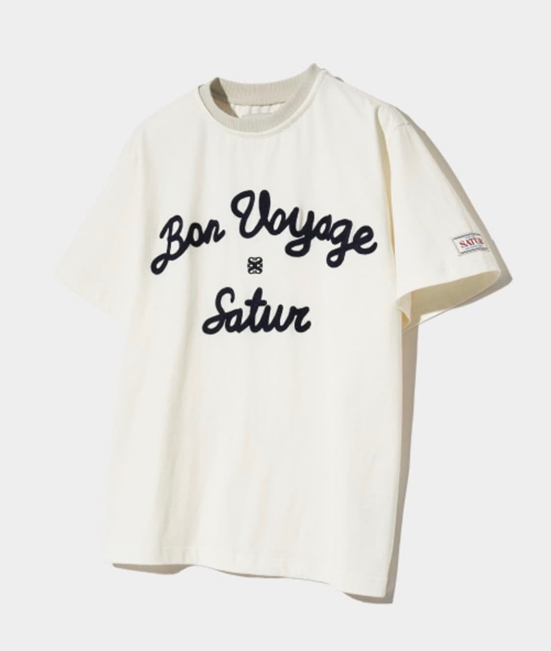 세터 로고 자수 보야지 반팔 티셔츠 리조트 아이보리 S  상품이미지1