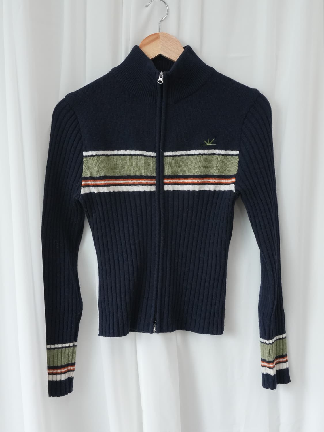 썬러브 W striped full zip knit cardigan S 상품이미지2