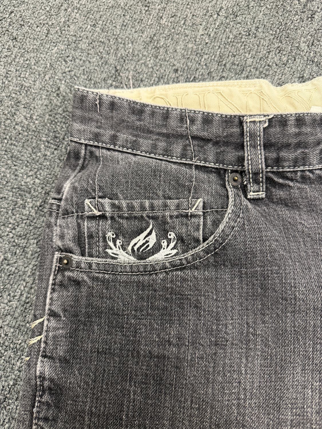 30)johnny blaze 빈티지 자수 버뮤다 데님팬츠 상품이미지2