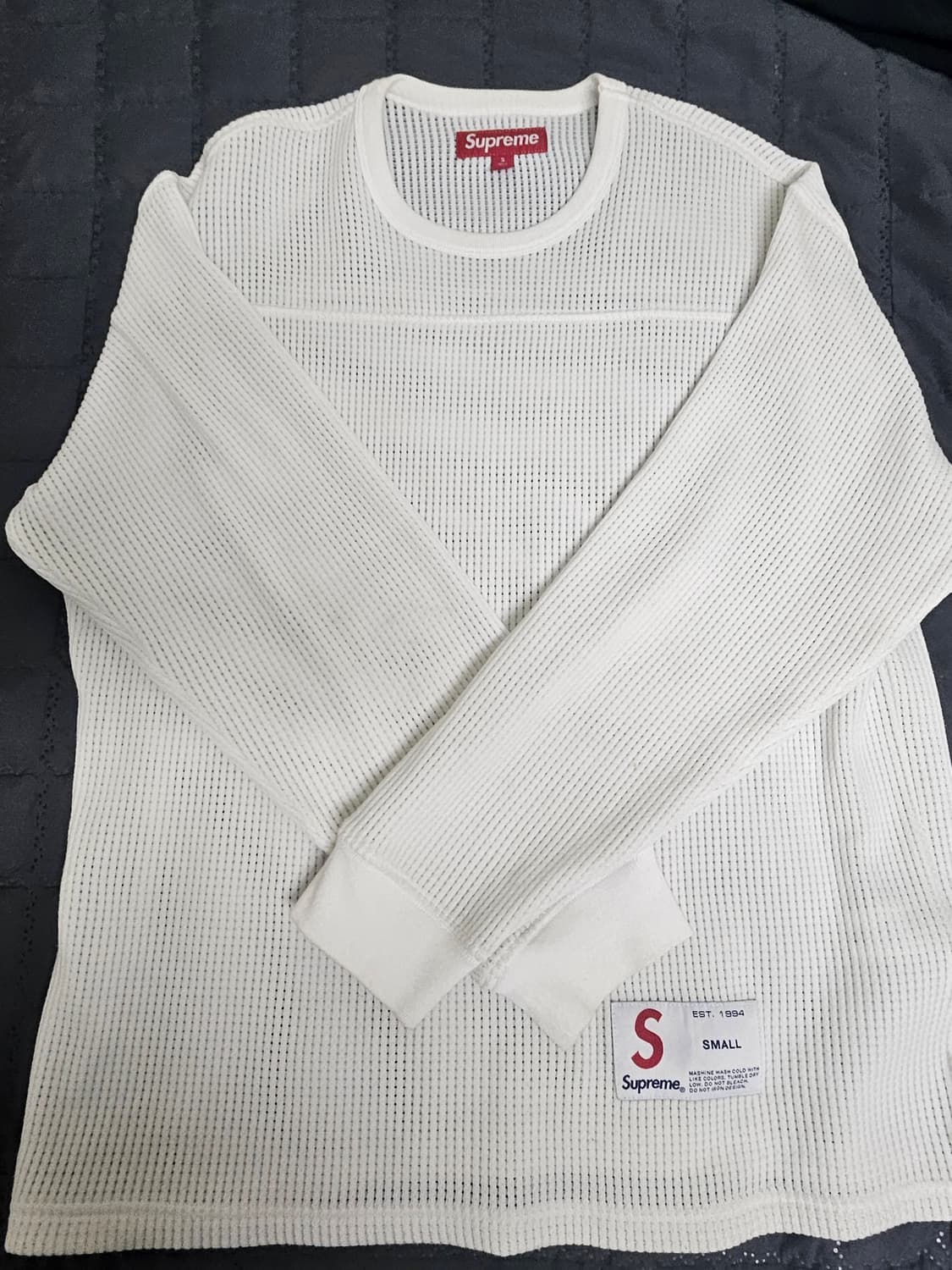 슈프림 폴라텍 메쉬 롱슬리브 풋볼 탑 화이트 25ss 상품이미지2