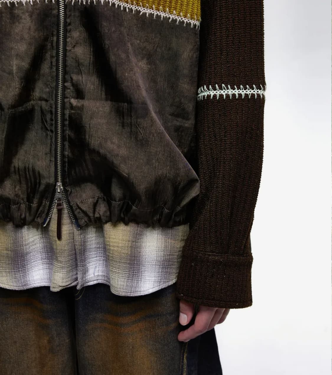 rssc STITCHED MIX KNIT ZIP UP 상품이미지4