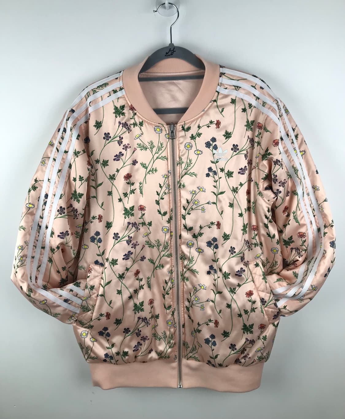 아디다스 양면 딸기우유 연핑크색 봄버 자켓 점퍼 져지 항공점퍼 블루종 상품이미지2