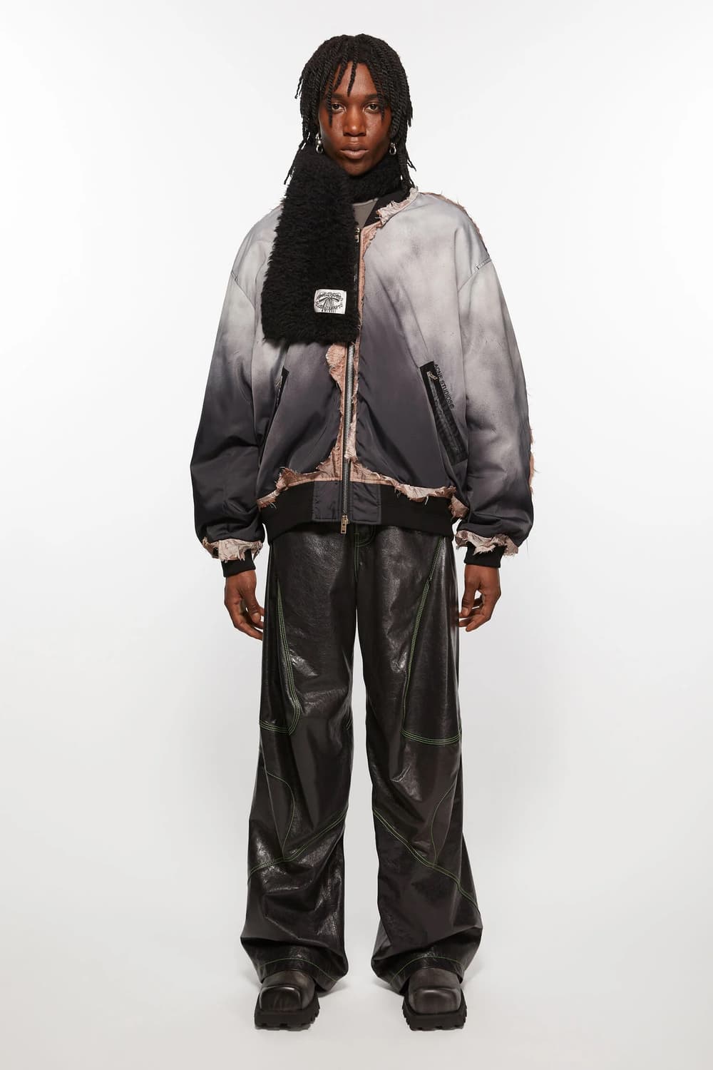 아크네스튜디오 울 모헤어 머플러/블랙 상품이미지3