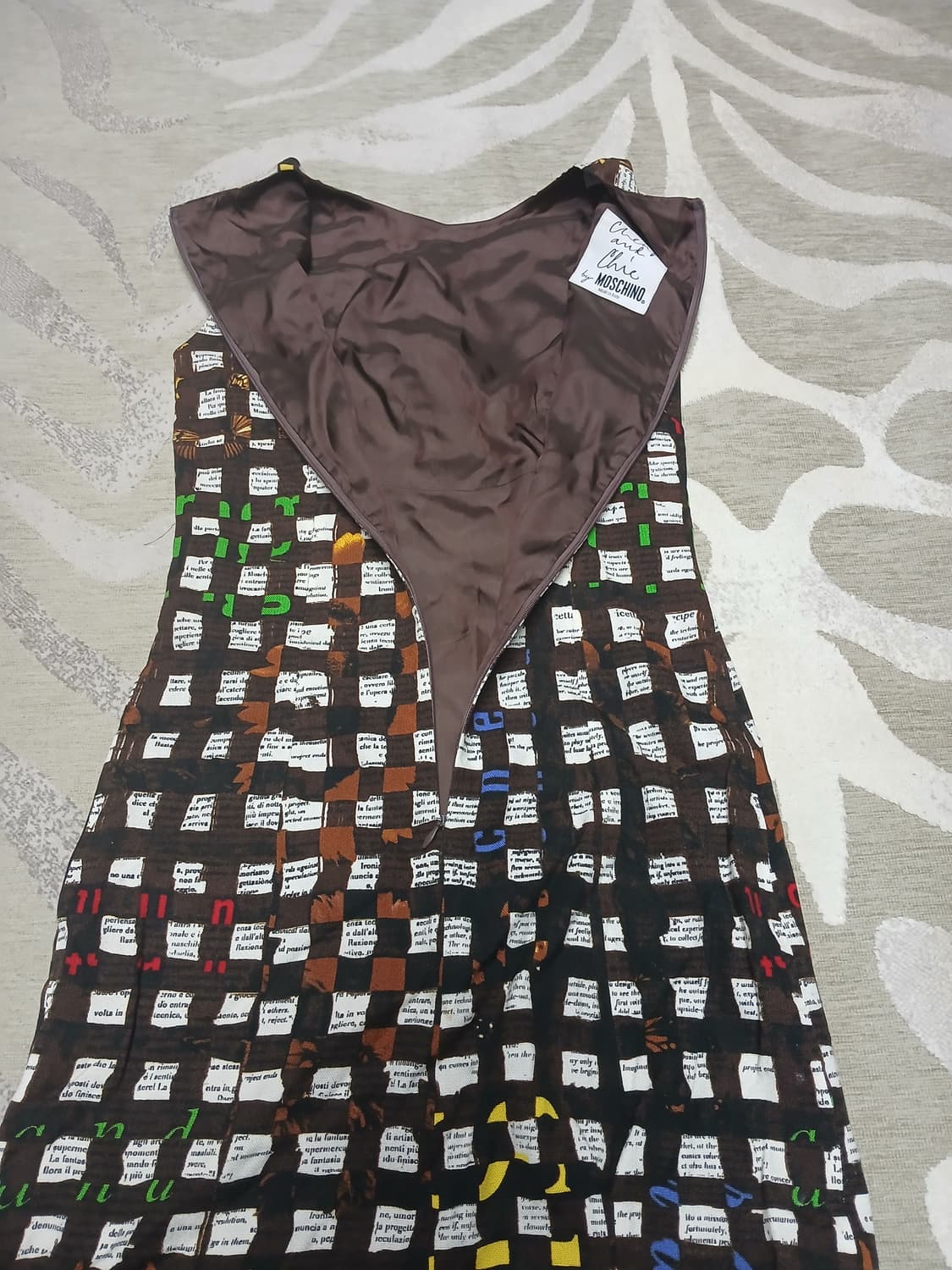 모스키노 엔틱 텍스트 패턴 원피스  상품이미지3
