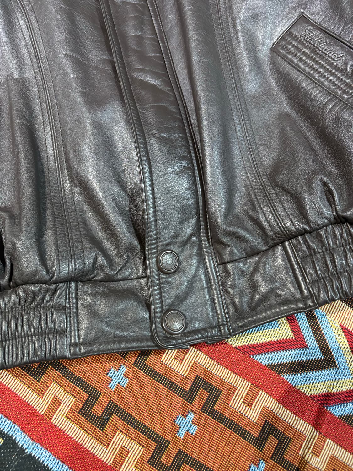 빈티지 소가죽 100% 천연 레더자켓 상품이미지3