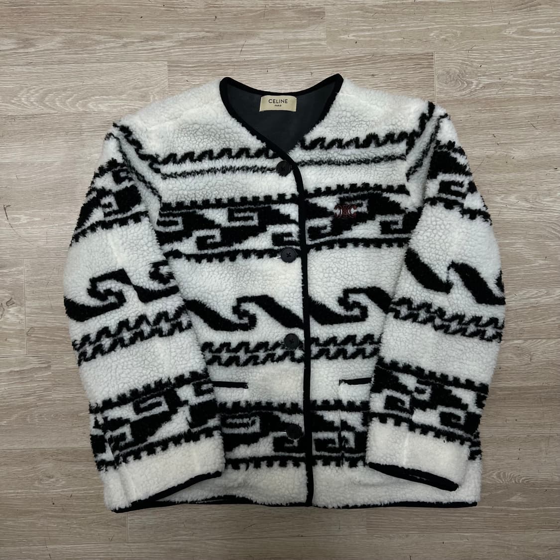 셀린느 파리 여성 자카드 덤블 플리스 후리스 자켓 90-95-165 상품이미지1