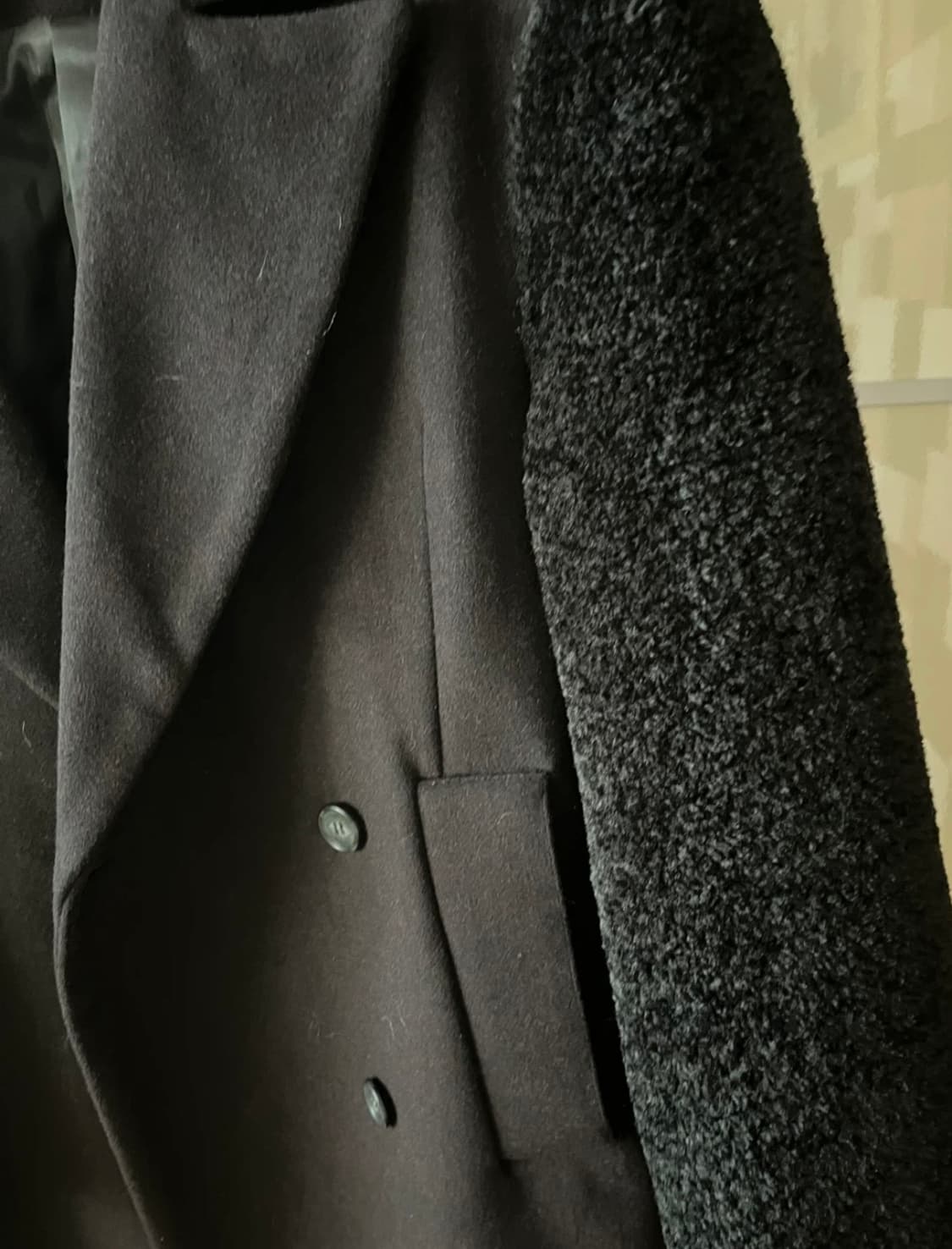 [밀로우먼] 블랙 퍼 소매 코트 S 상품이미지5