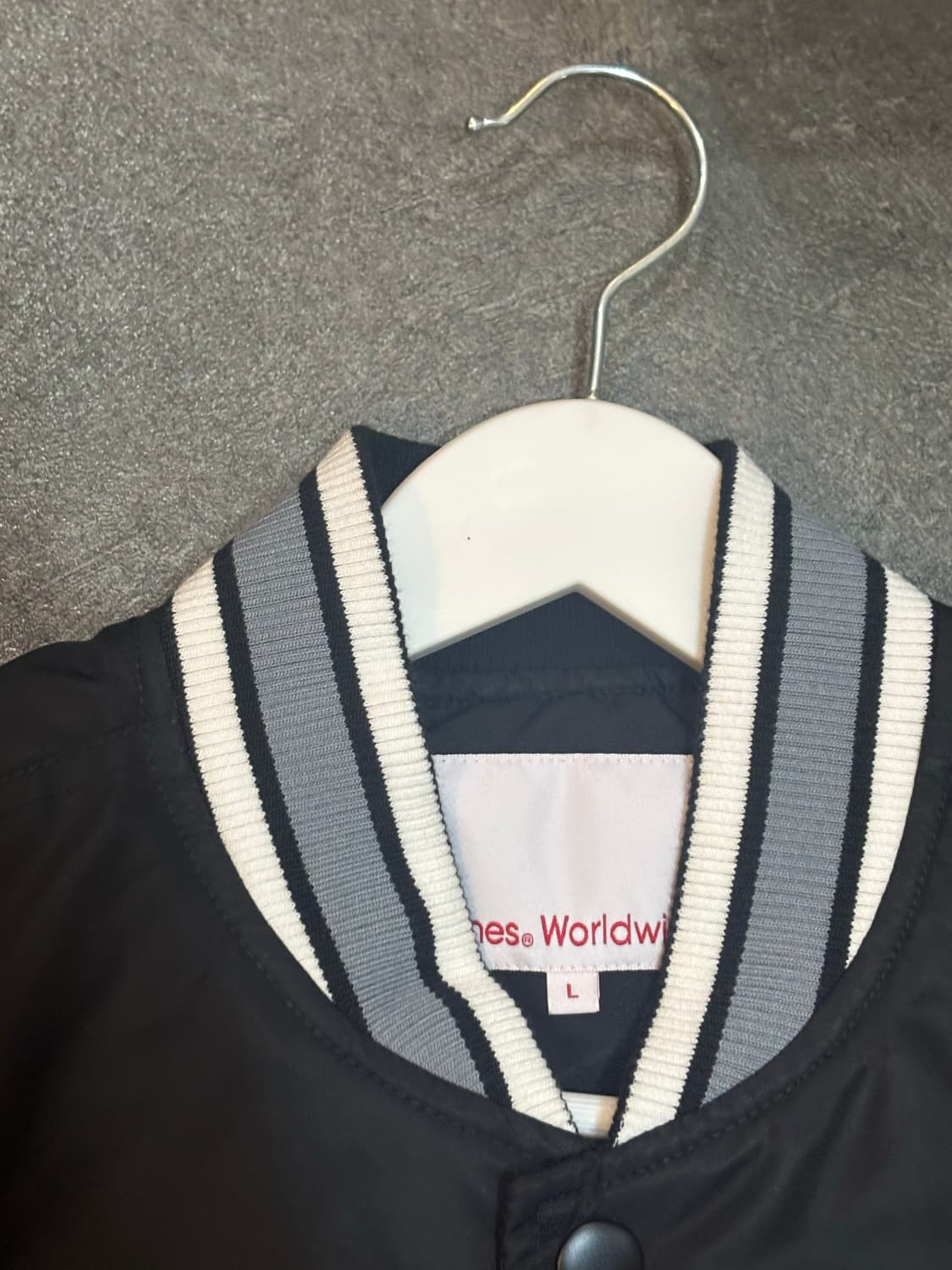 아메스 월드와이드 스타디움 바시티 자켓 블랙 L사이즈 상품이미지5