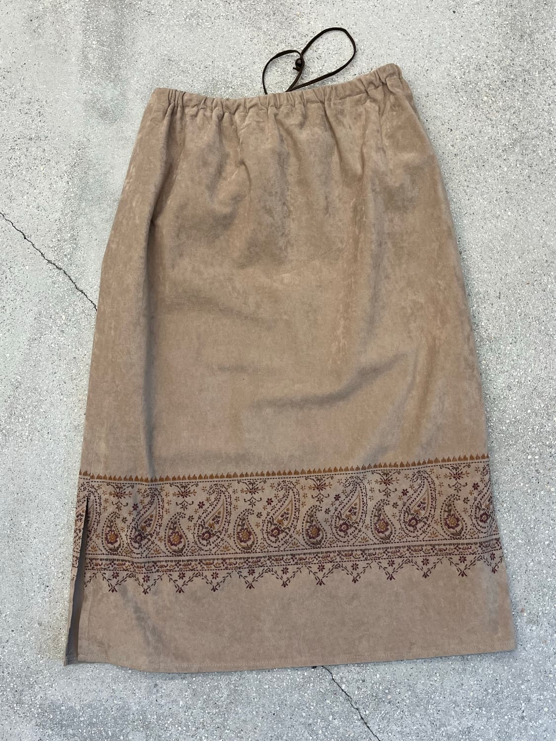 스웨이드 에스닉 스커트 상품이미지3