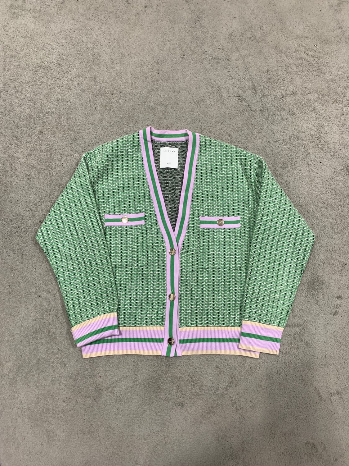 산드로 금장 버튼 가디건 1 상품이미지1