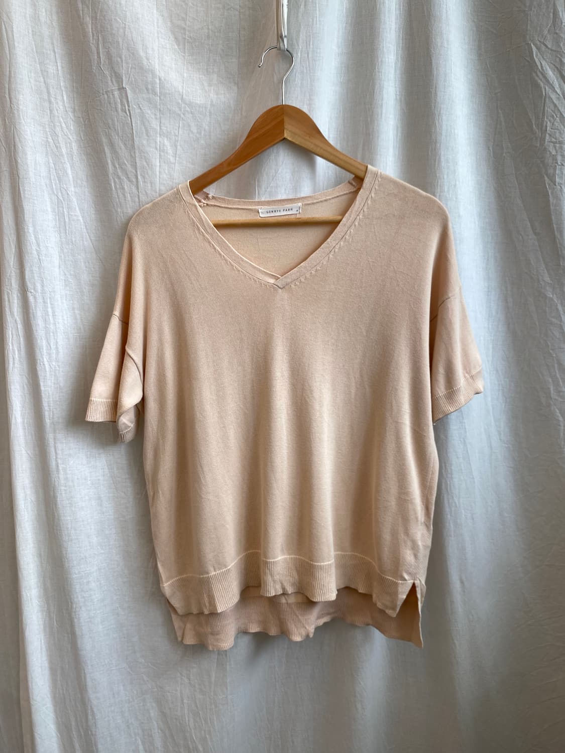 LOWRYS FARM 베이지 반팔니트탑(M) 상품이미지2