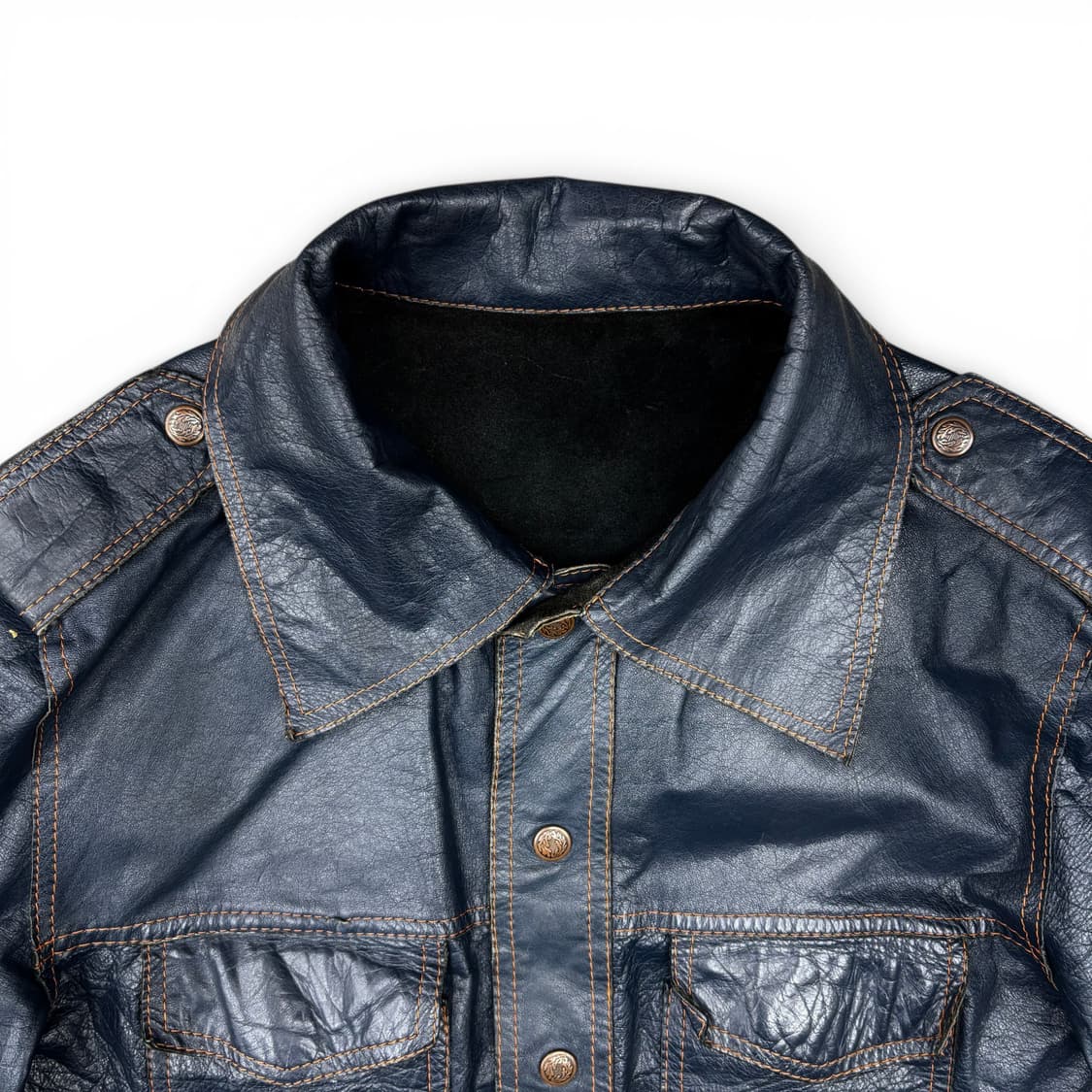 90's 스웨이드 & 레더 리버시블 트러커 자켓 상품이미지4