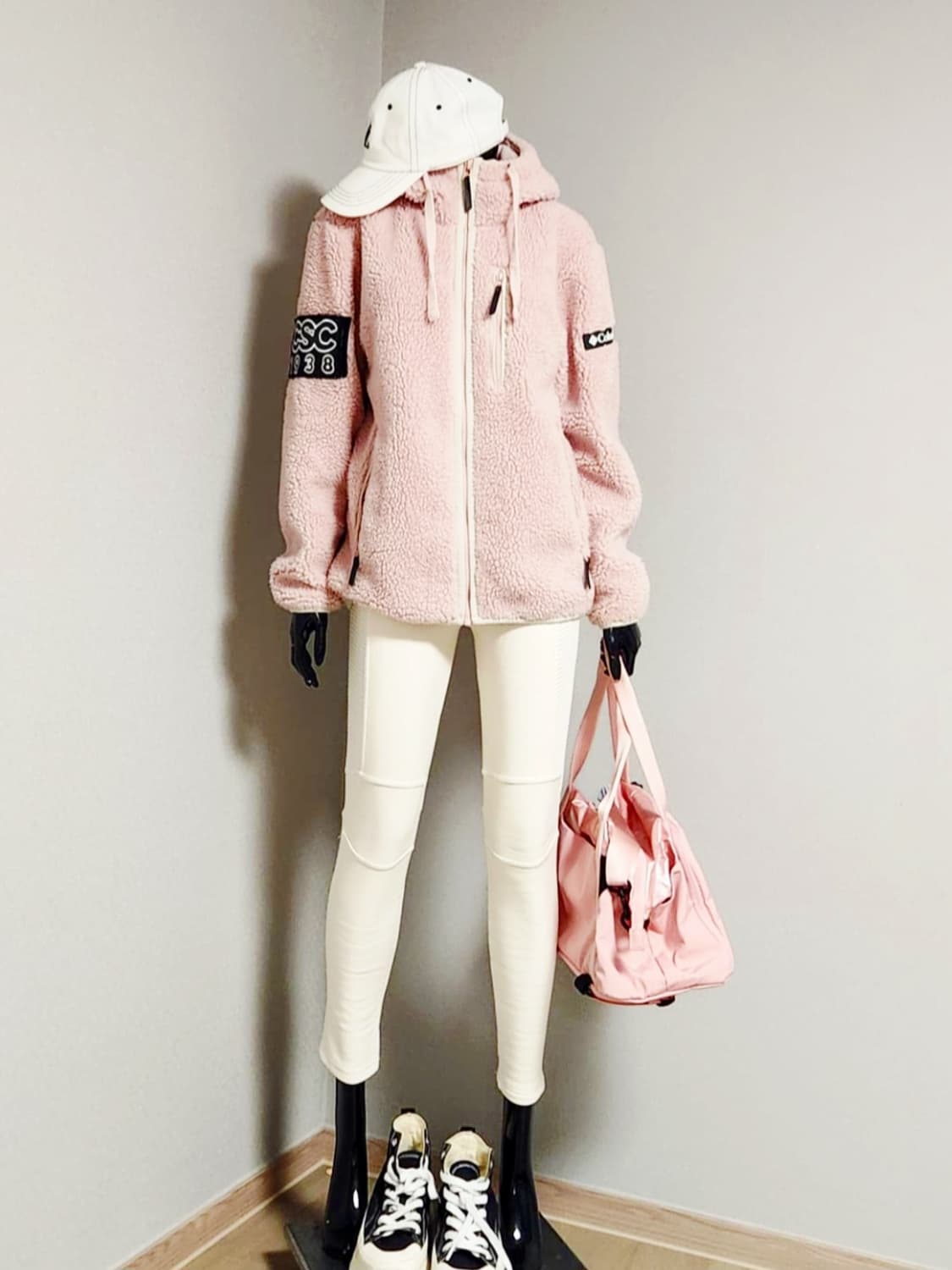 핑크 뽀글이 점퍼 상품이미지2