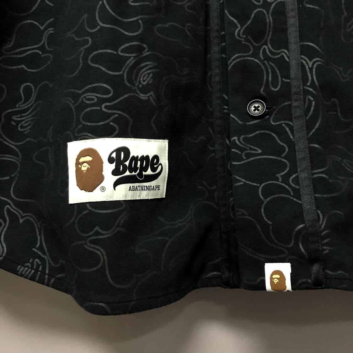 베이프 카모 베이스볼 셔츠 상품이미지5