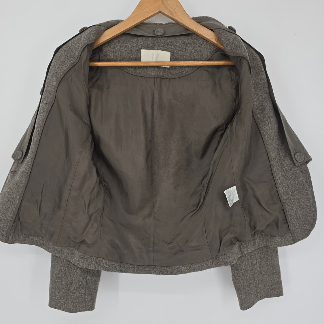 KUHO 브라운 여성 크롭 모직 자켓  XS 상품이미지3