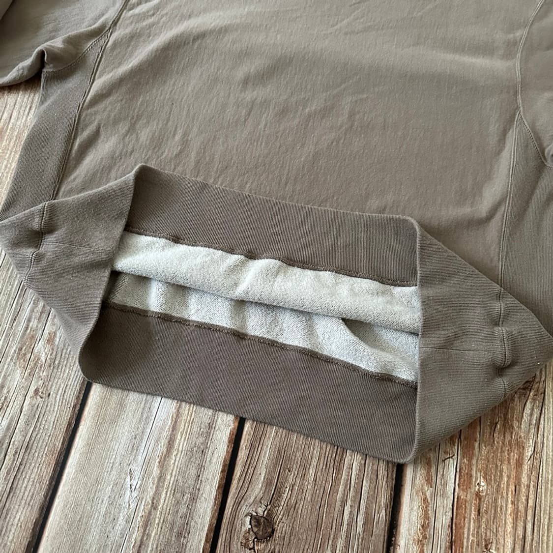 unfil 언필 리버스위브 스웻셔츠 4 사이즈 베이지 색상 상품이미지8