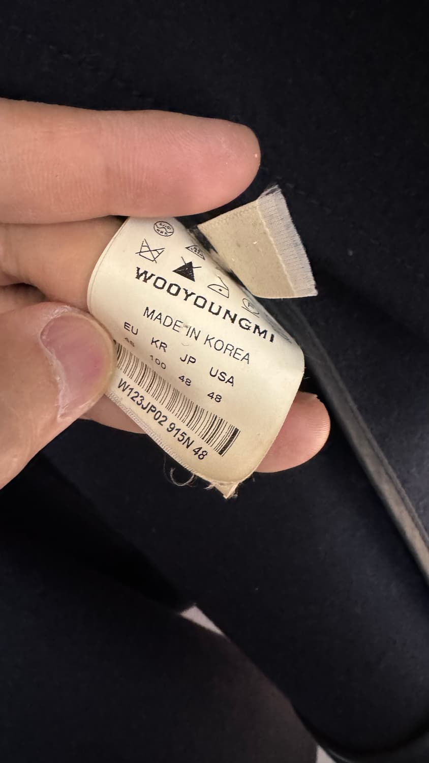 우영미 네이비 코트 상품이미지7