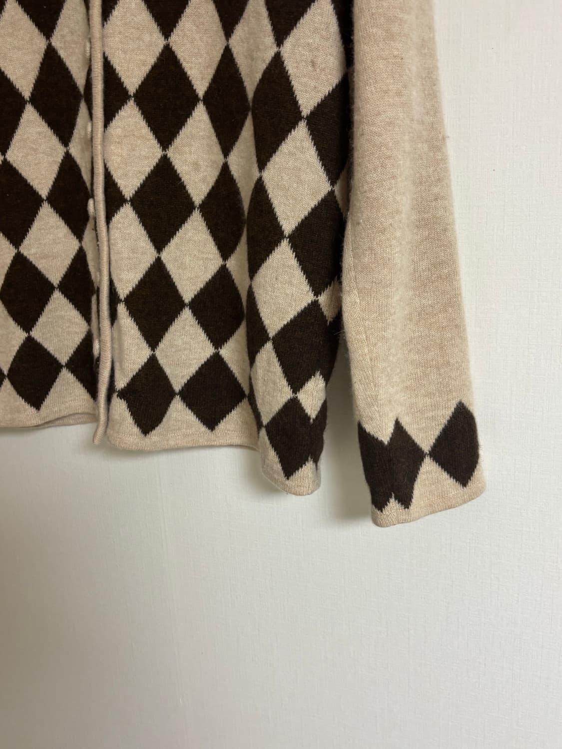 디올 스포츠 아가일 앙고라 가디건 상품이미지3