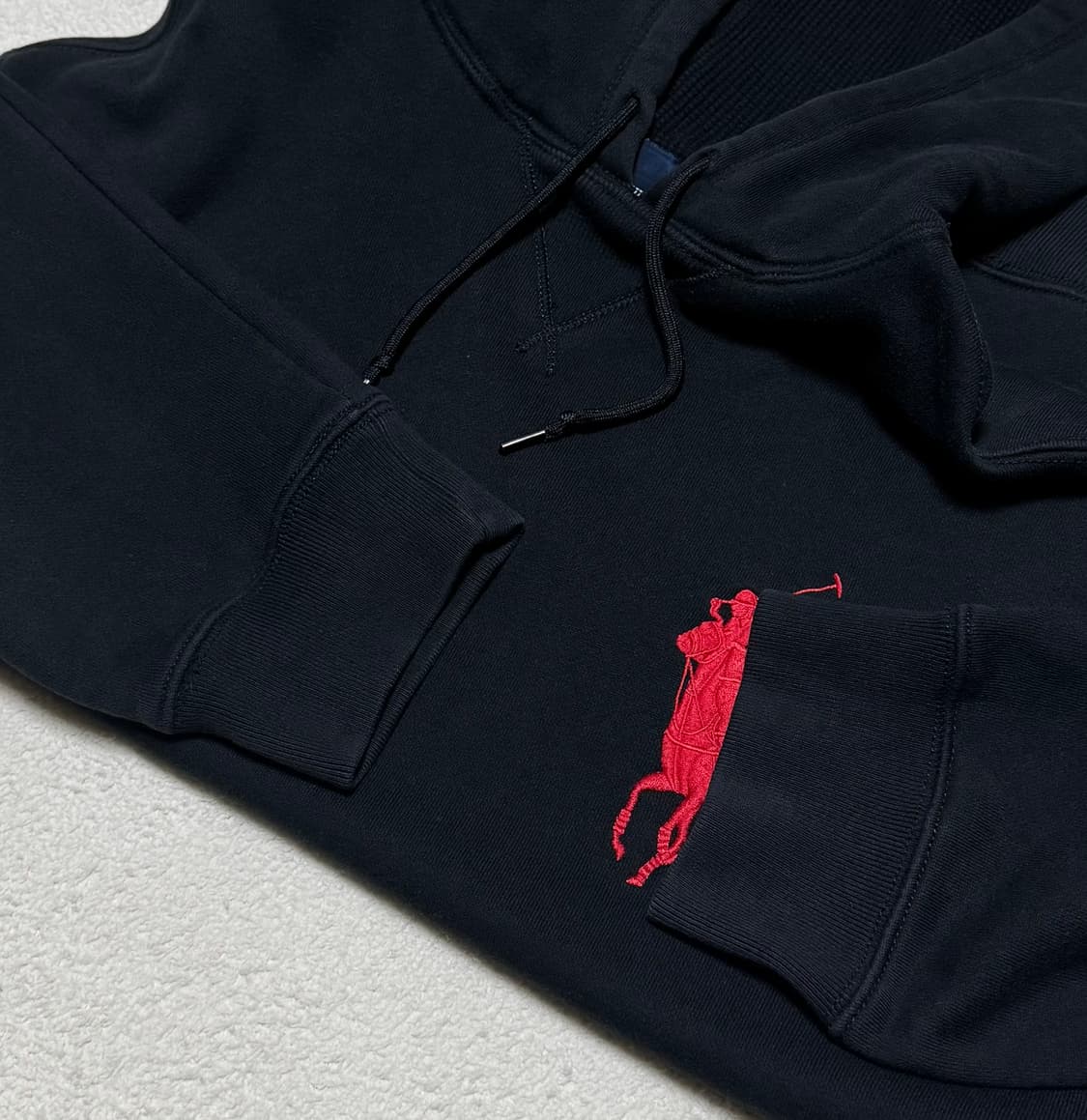 폴로 랄프로렌 빅포니 검빨 후드 상품이미지9