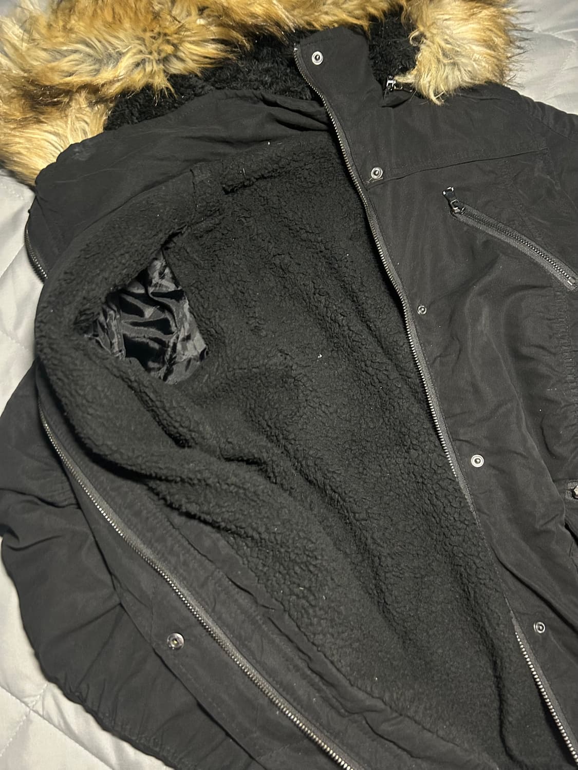 대대장🖤 블랙털야상 상품이미지3