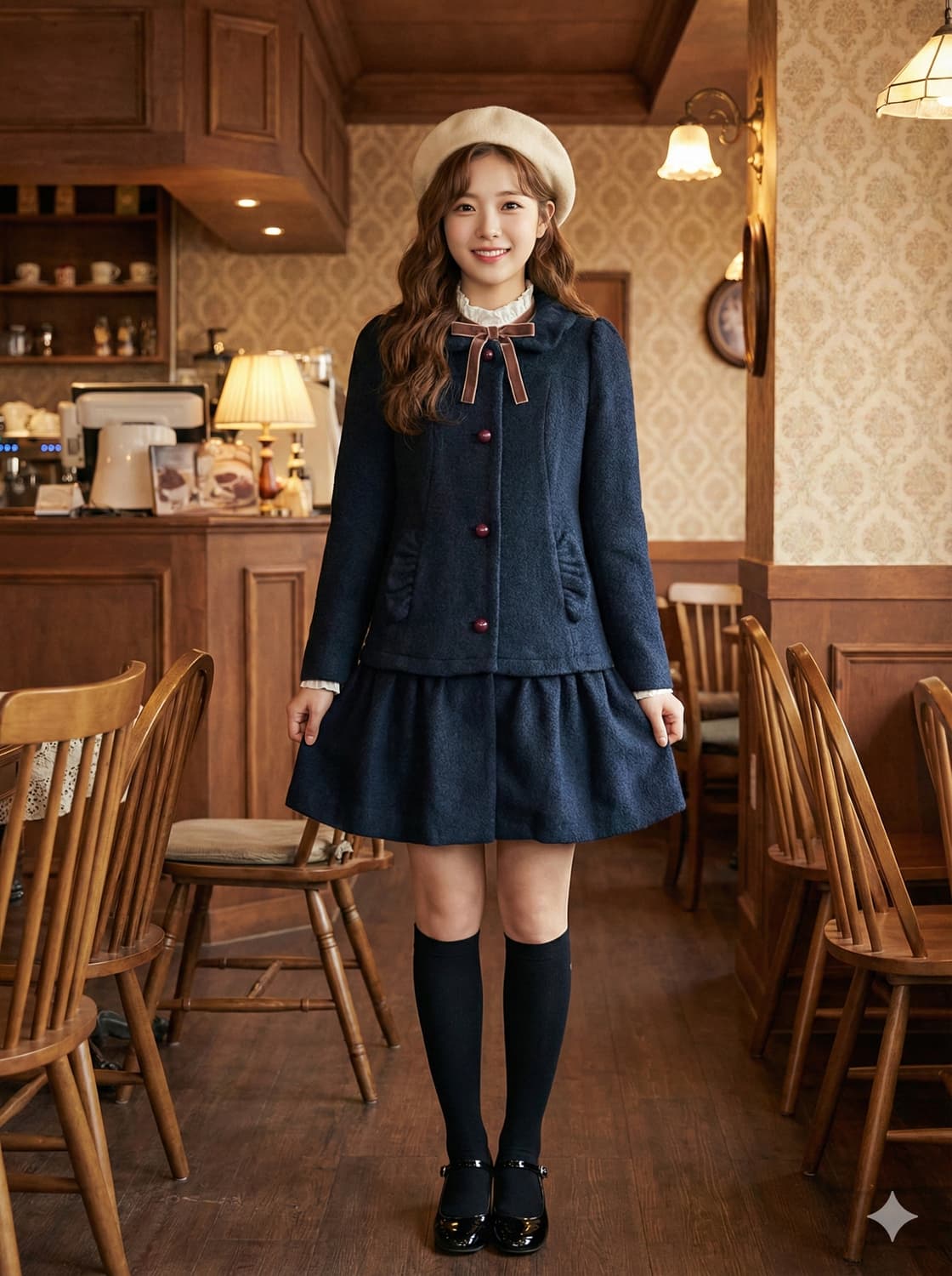 레니본 베비알카파 양모 코트 54호 상품이미지1