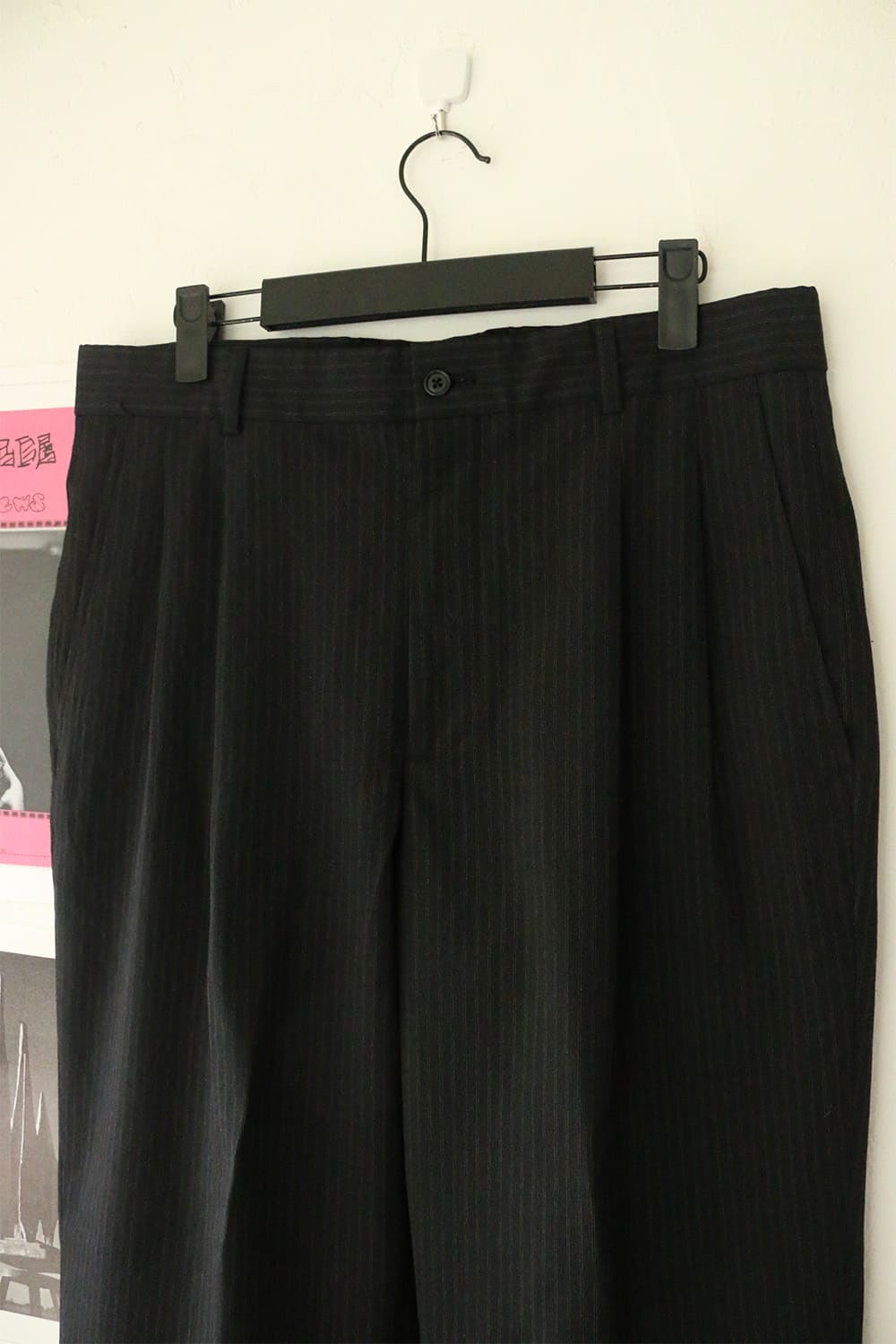 빈티지 핀스트라이프 와이드 트라우저 팬츠 상품이미지4