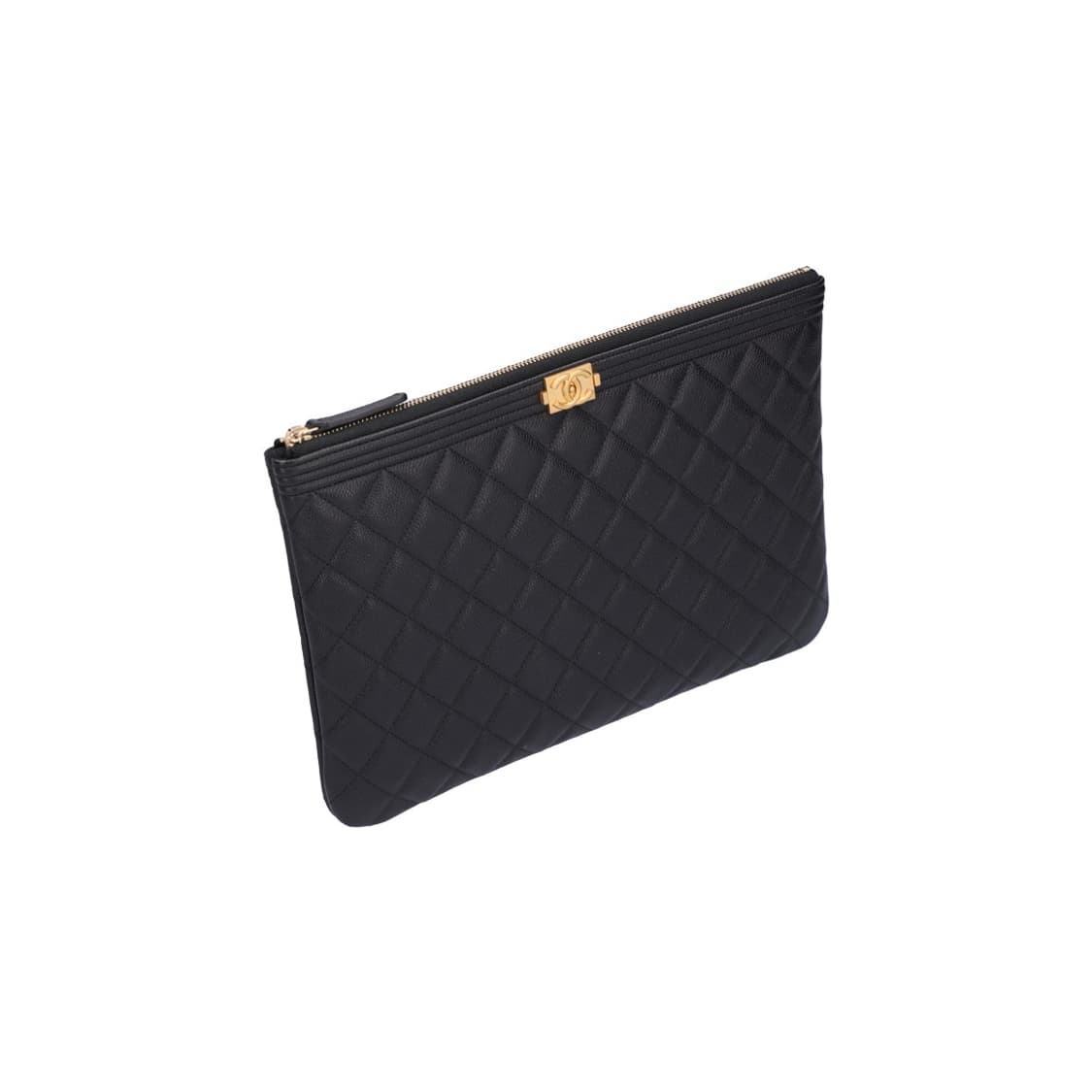 샤넬 A84406 보이 샤넬 클러치백 그레인드 카프스킨 블랙 & 골드 상품이미지7