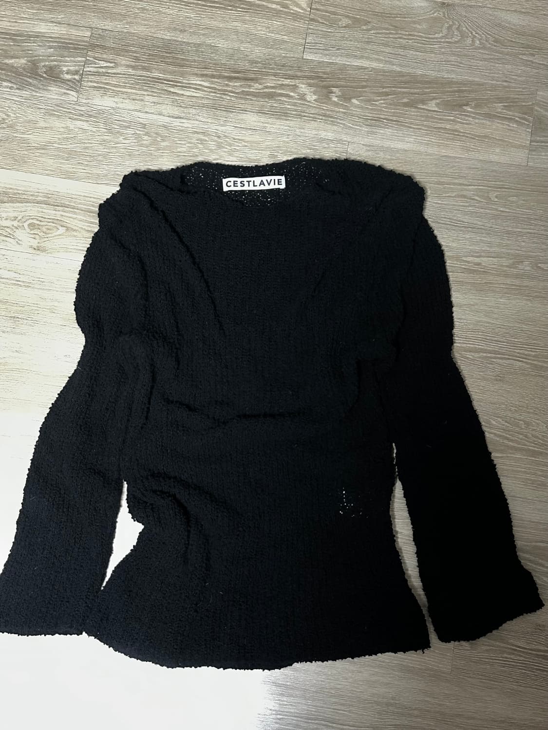 세라비 cestlavie 니트 롱슬리브 블랙 상품이미지1