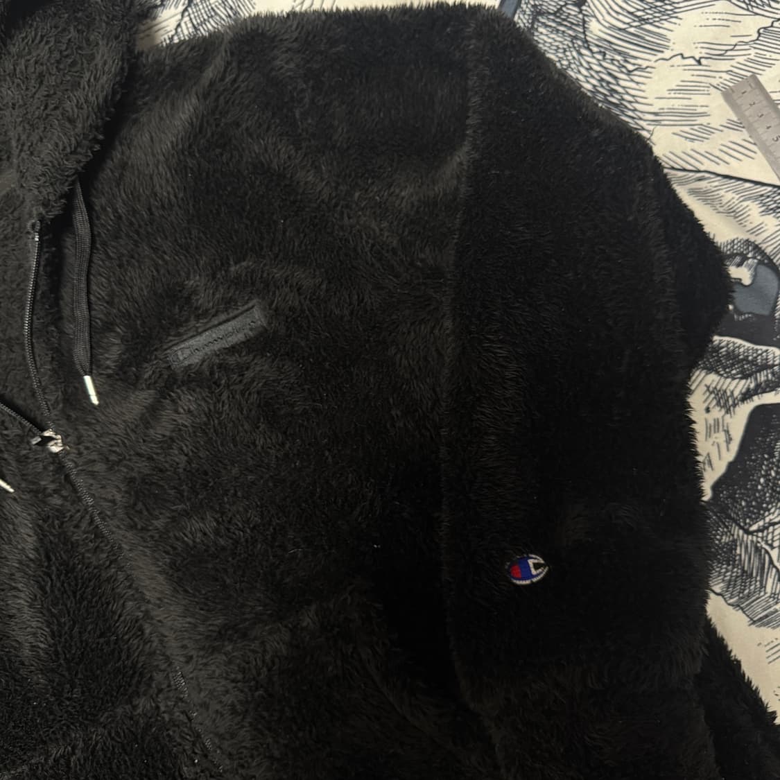 챔피온 뽀글이 후드집업 XL사이즈  상품이미지3